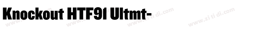 Knockout HTF91 Ultmt字体转换